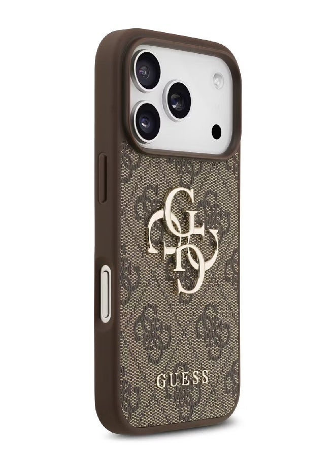 Guess PU Leather Case with Big 4G & Classic Logo for iPhone 17 Pro Max - Brown - Image 4